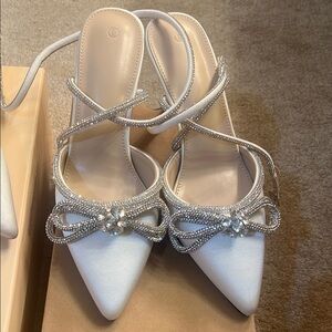 Elegant Silver Women's Heels